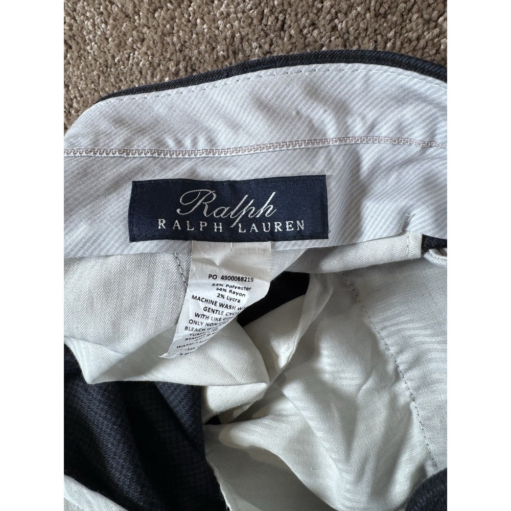 Ralph Lauren Dress Pants Men's 36 x 32 Blue Check‎ Pleated Cuffed Slacks - Picture 6 of 10